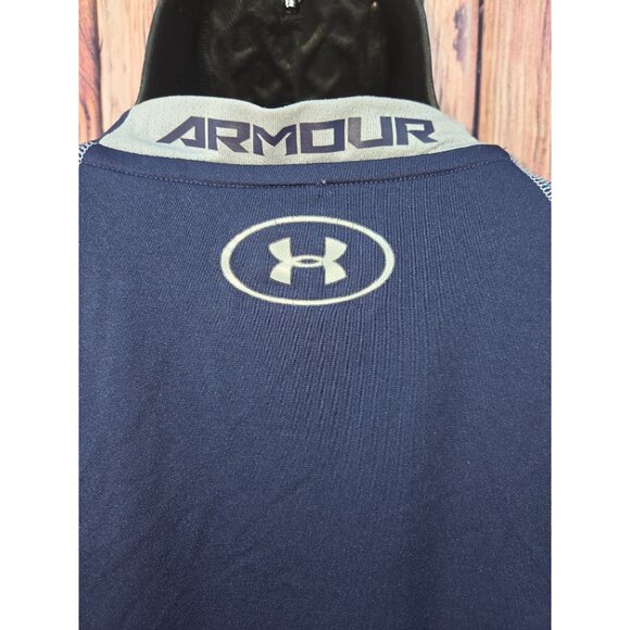 Under Armour Mens HeatGear Compression Shirt XL Navy - Picture 6 of 8